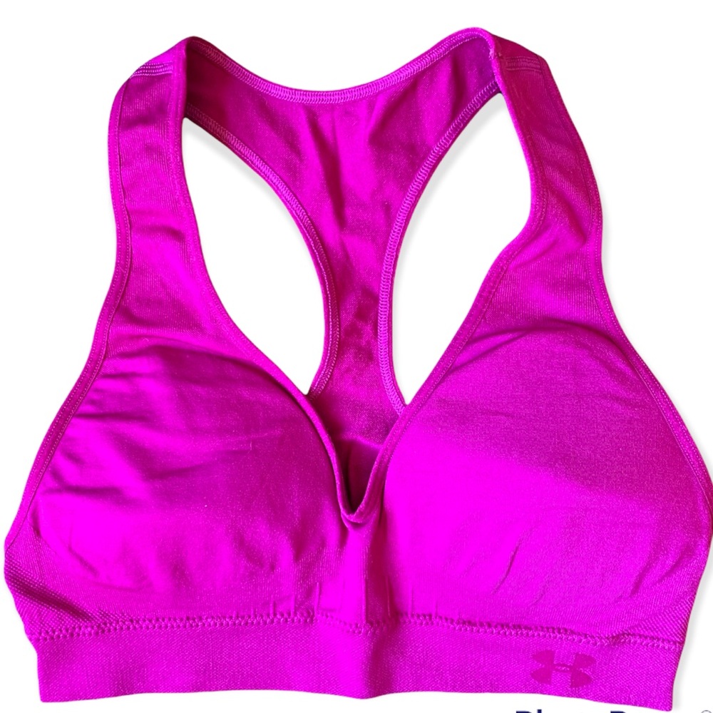 Under Armour UA sports bra raspberry pink color removable pads size small S